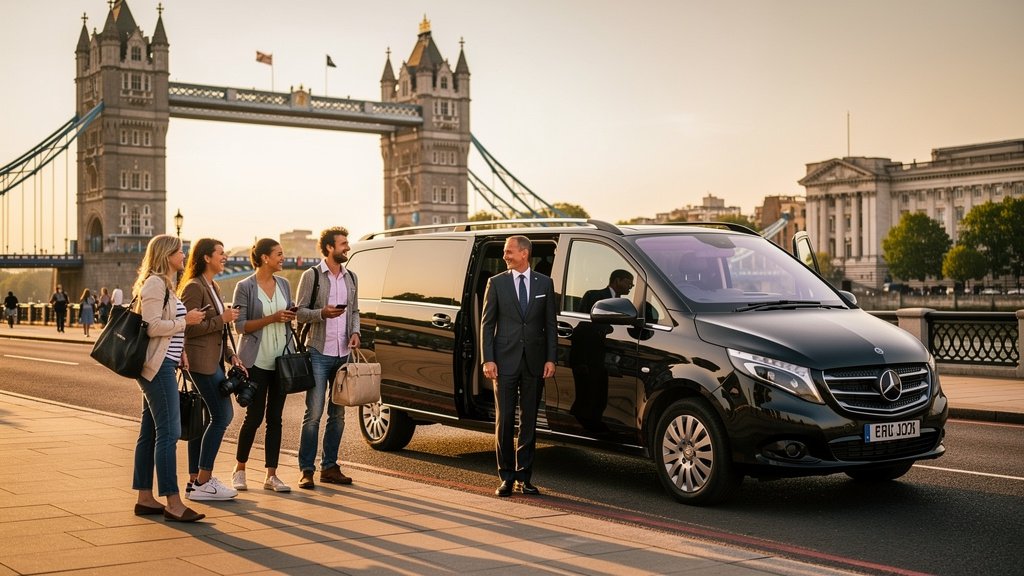 Private vehicle waiting outside a hotel for tours and multi-day programmes.